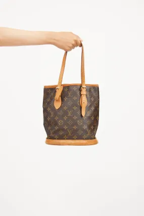 1993 Brown Monogram Petit Bucket Bag