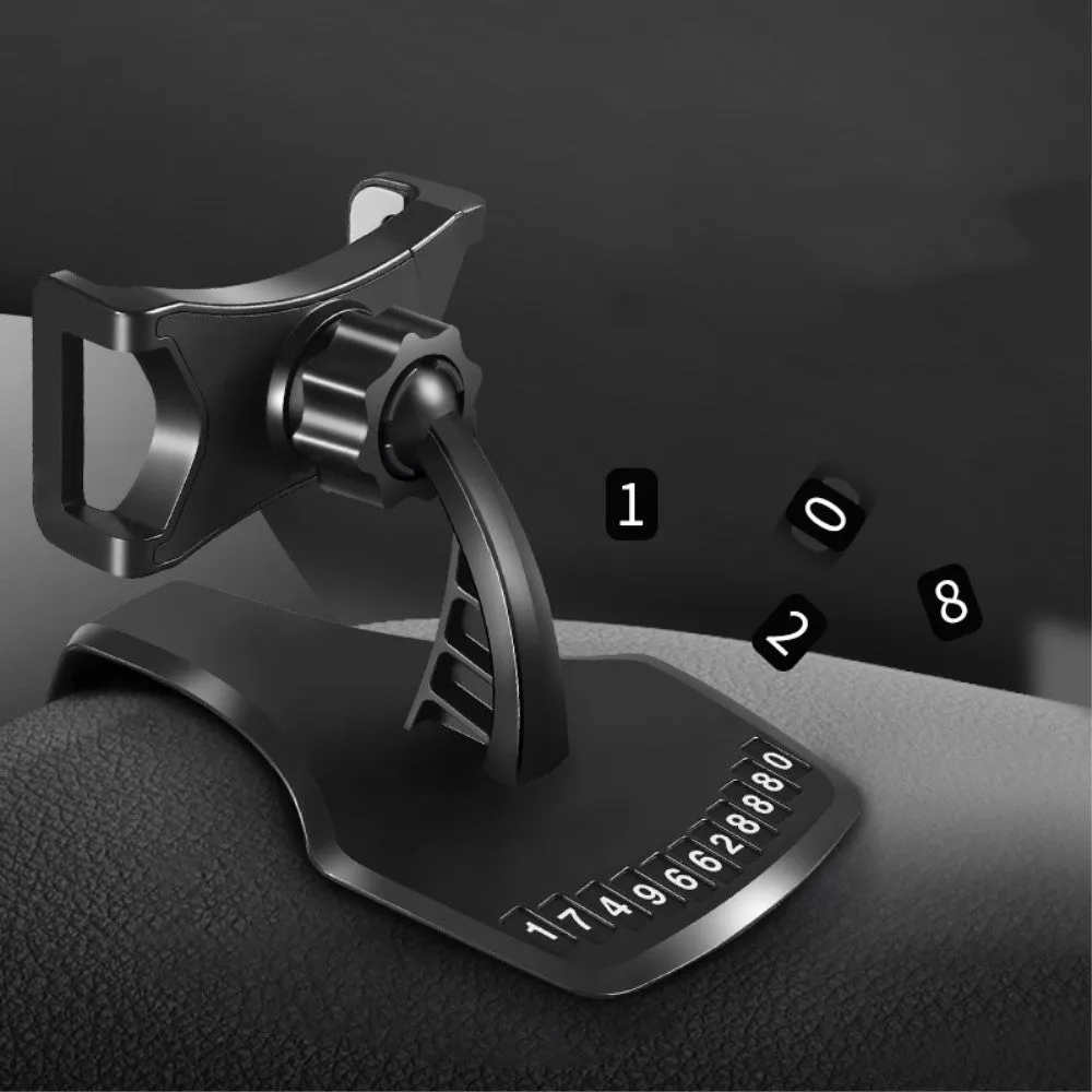 3 in 1 Car GPS Smartphone Holder: Dashboard / Visor Clamp   AC Grid Clip for HP iPAQ Data Messenger - Black