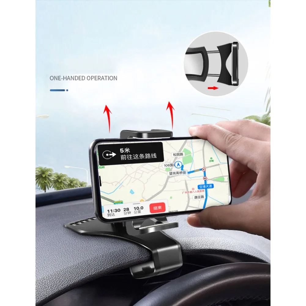 3 in 1 Car GPS Smartphone Holder: Dashboard / Visor Clamp   AC Grid Clip for HP iPAQ Data Messenger - Black
