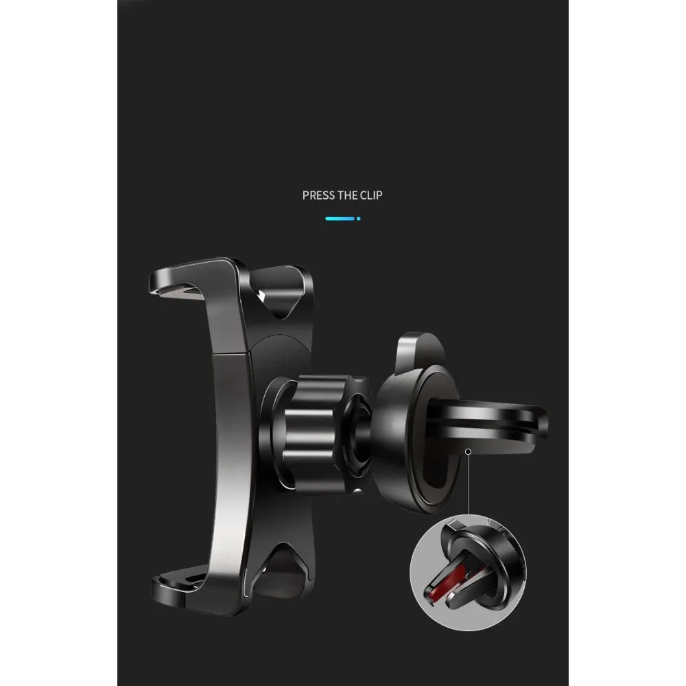 3 in 1 Car GPS Smartphone Holder: Dashboard / Visor Clamp   AC Grid Clip for ZTE Style Messenger - Black