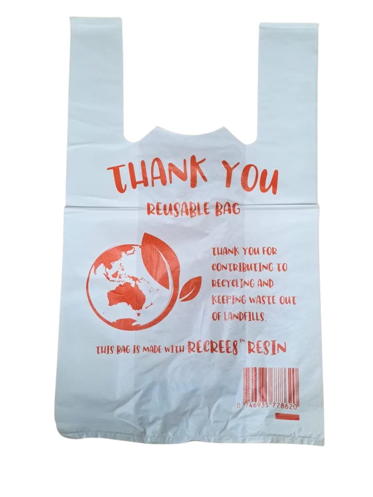 900pcs 42×23cm Small Reusable Plastic Singlet Shopping Bags
