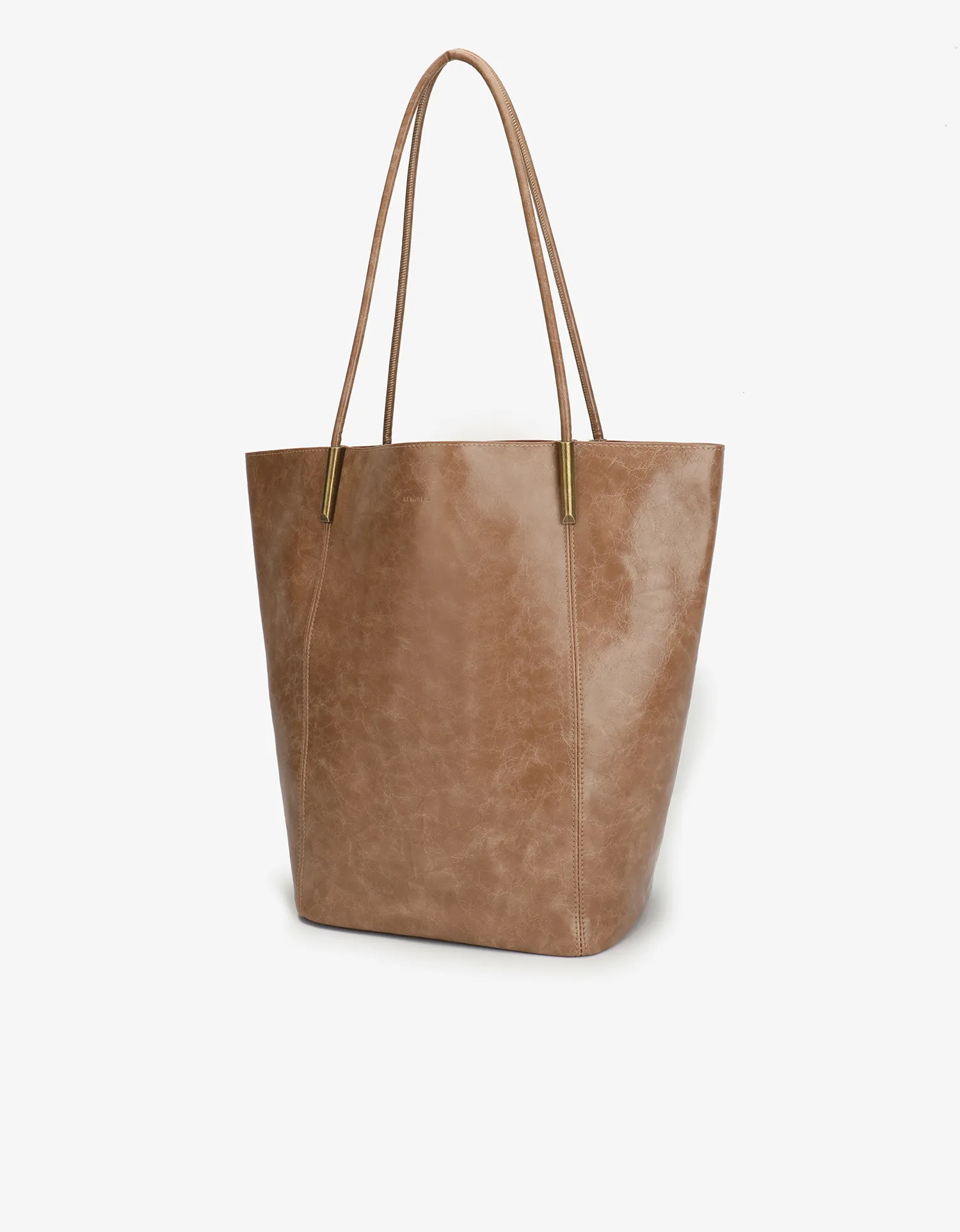 AKIMBO TOTE NORTH SOUTH WAXED MAUVE