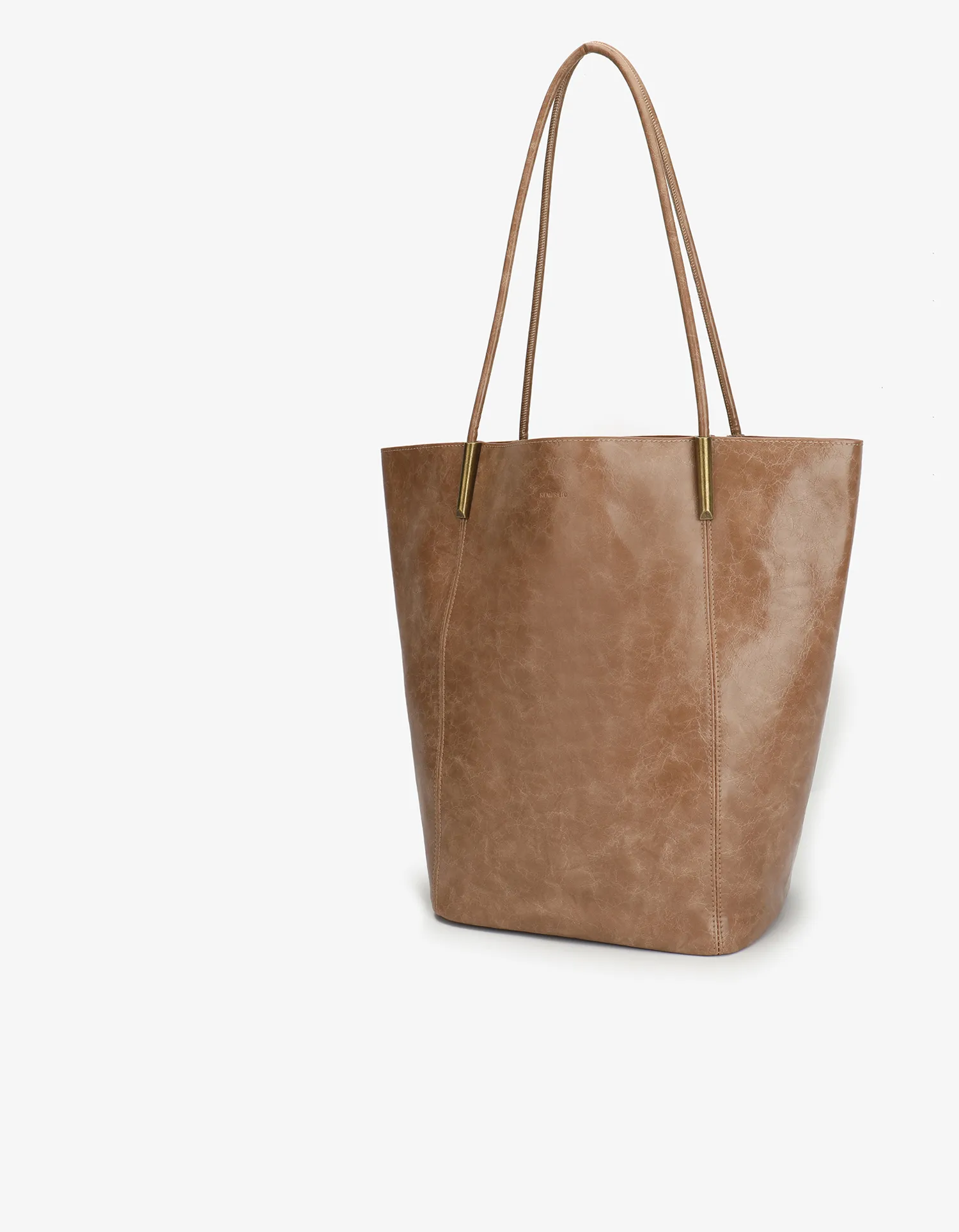 AKIMBO TOTE NORTH SOUTH WAXED MAUVE