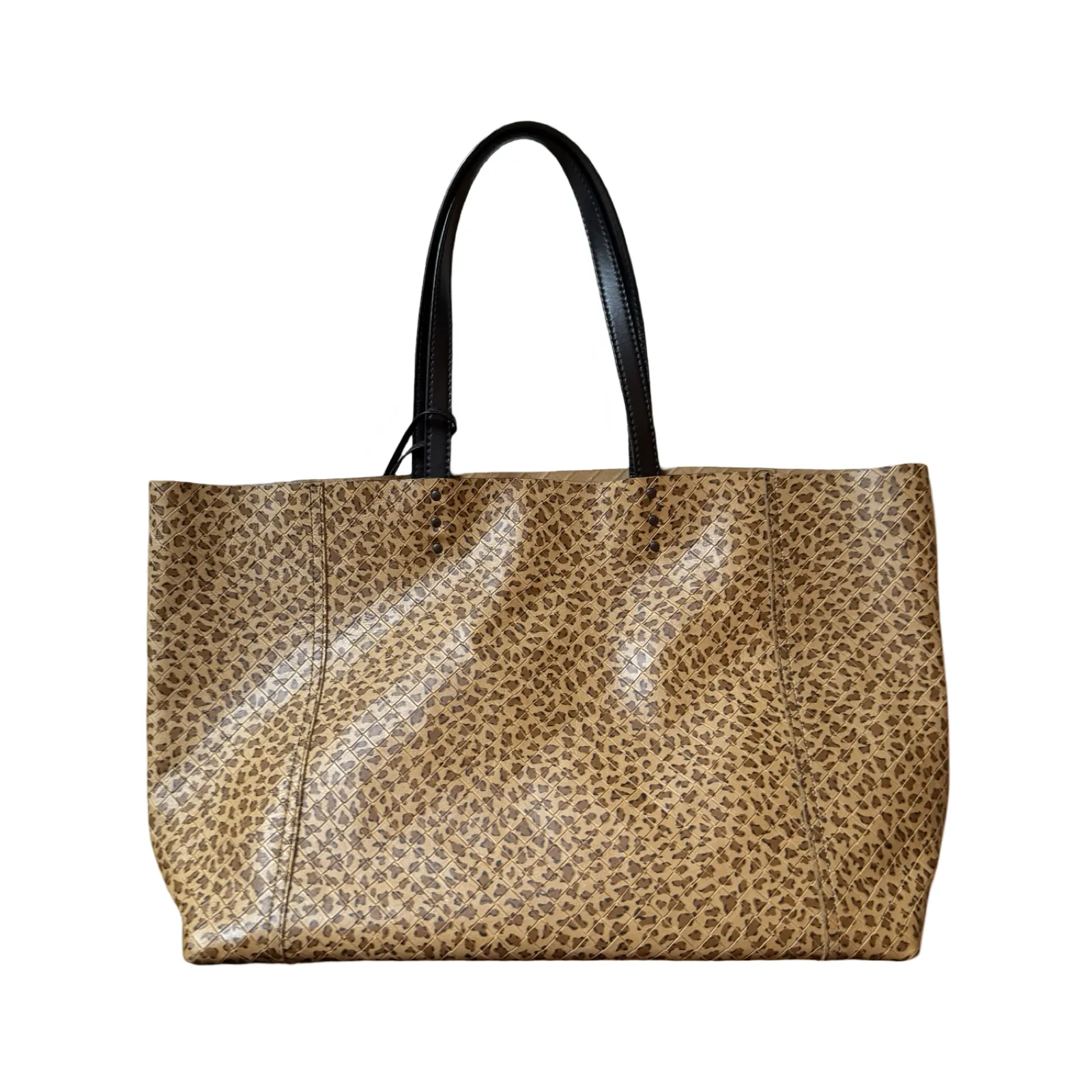 Bottega Veneta Intrecciato Leopard Tote