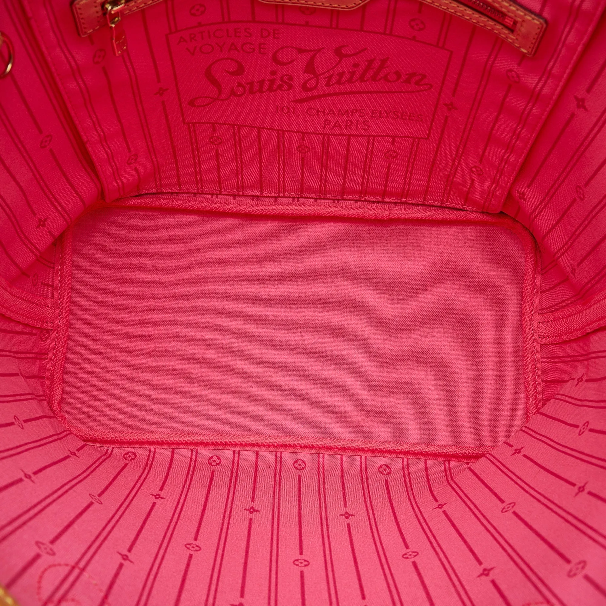 Brown Louis Vuitton Monogram Roses Neverfull MM Tote Bag