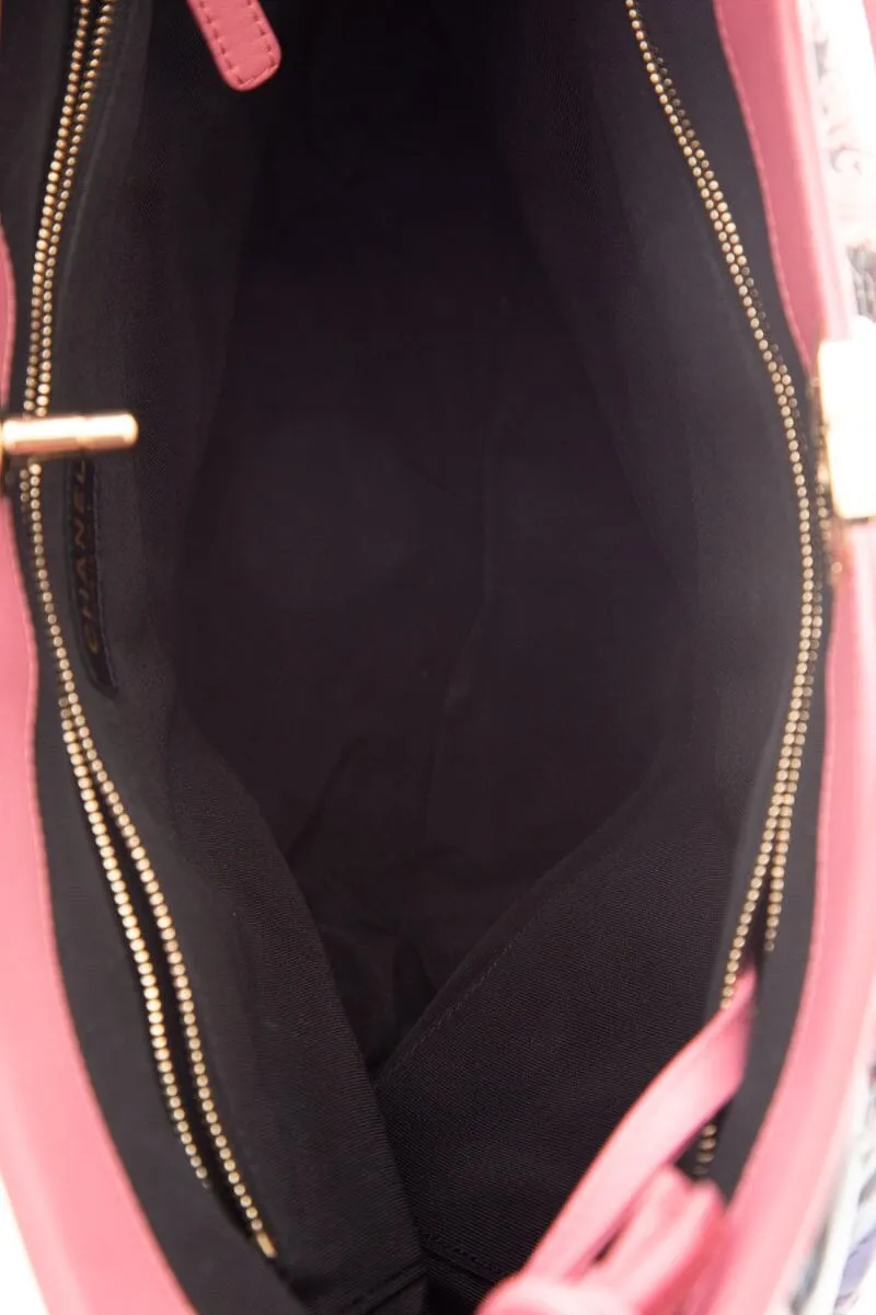 Chanel 2018/19 Pink 31 Shopping Bag with Quilted Printed Puffy Leather