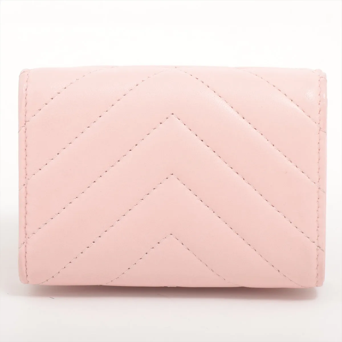 Chanel Chevron Compact Wallet Light Pink