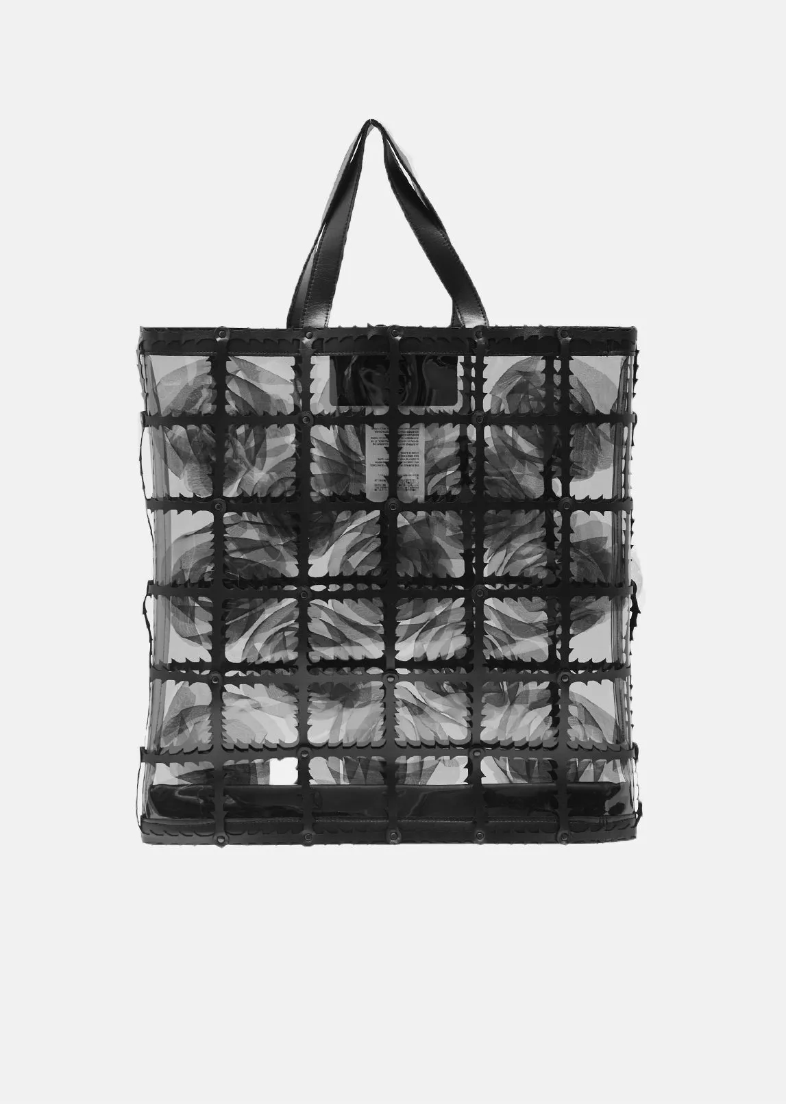 Flower Motif Organdy Tote Bag