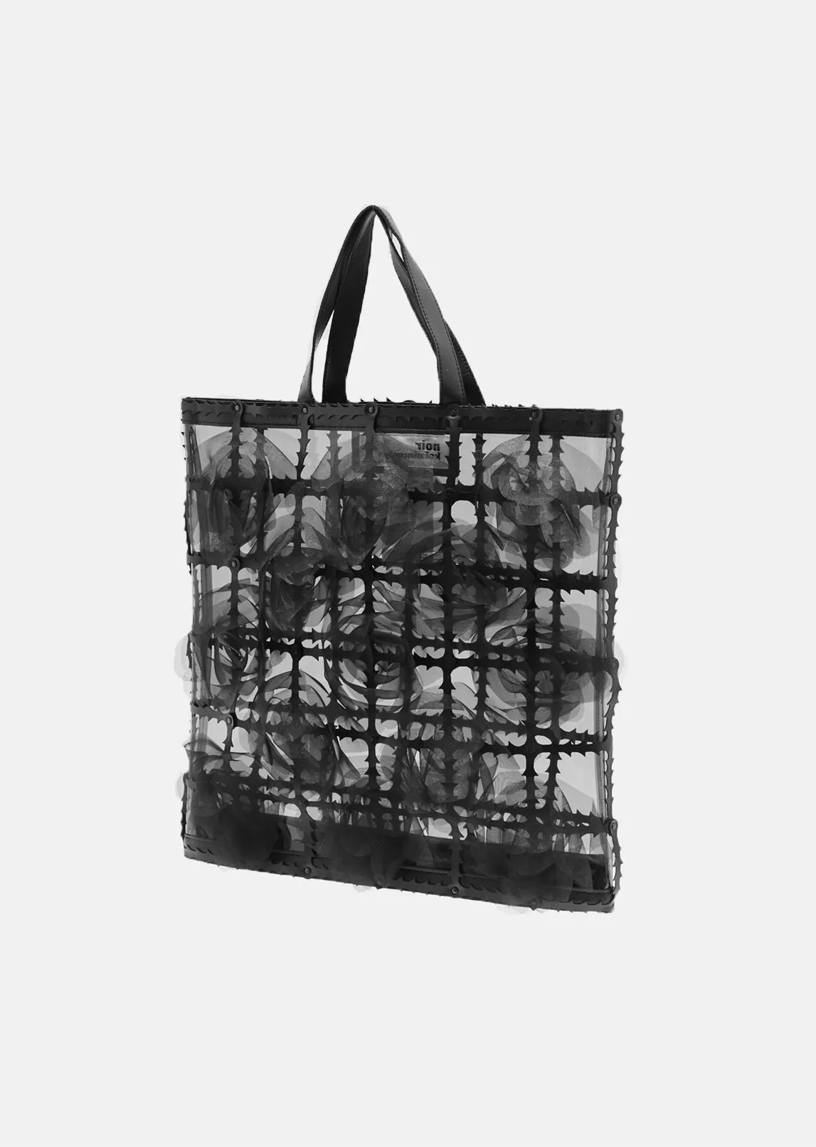 Flower Motif Organdy Tote Bag