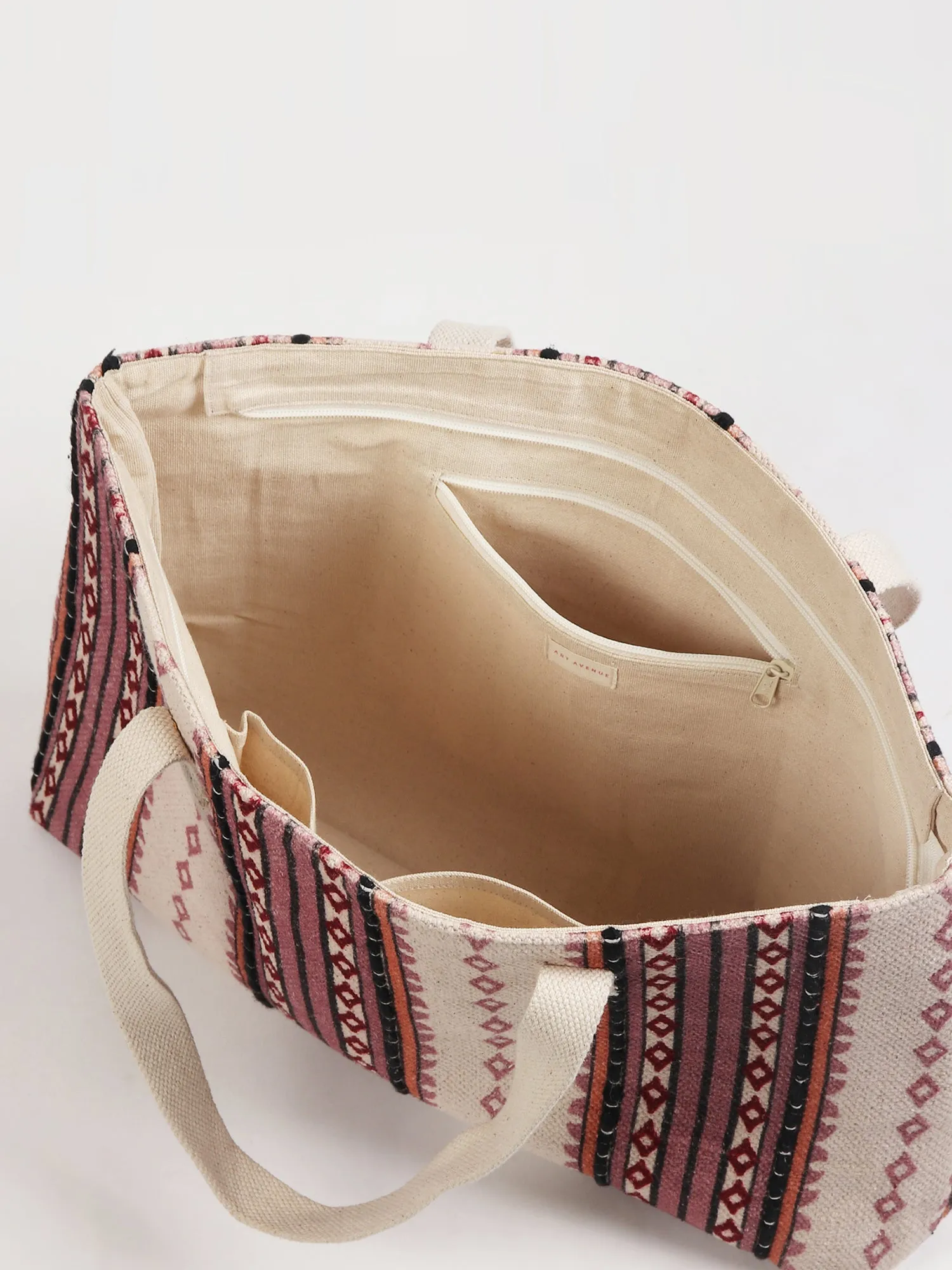 GREEK - HAND BLOCK COTTON PRINTED TOTE BAG