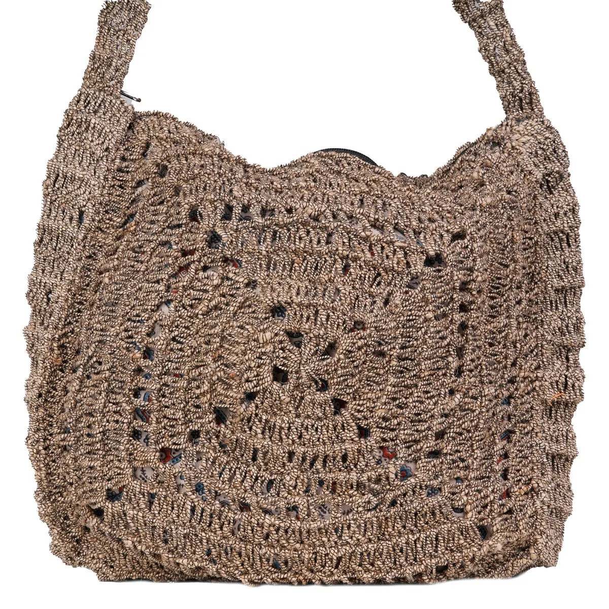 Hand-Crafted Quad Spirit Bag | Hand-Crochet | Jute Yarn | Brown