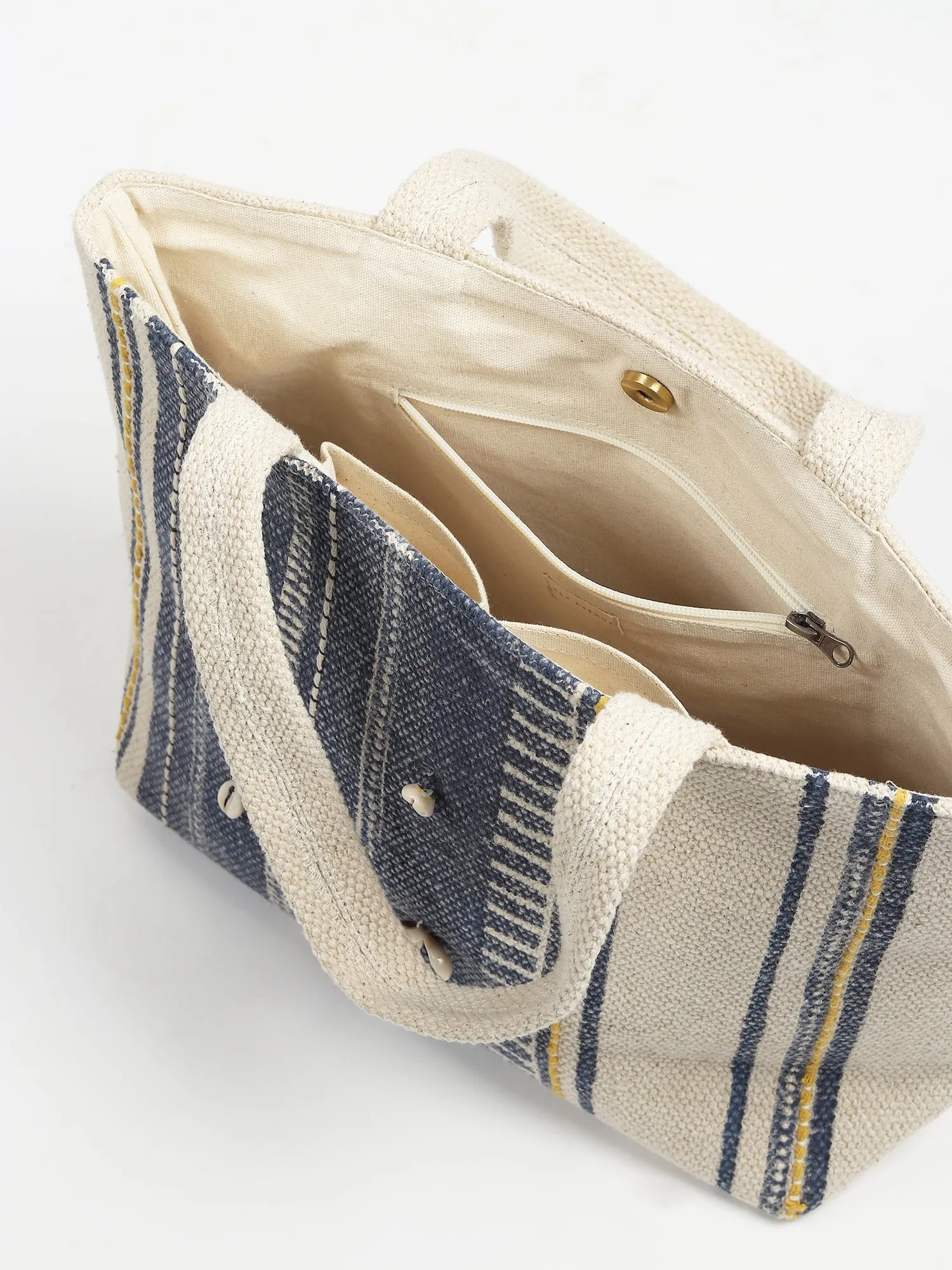 KEEM - HAND BLOCK COTTON PRINTED TOTE BAG