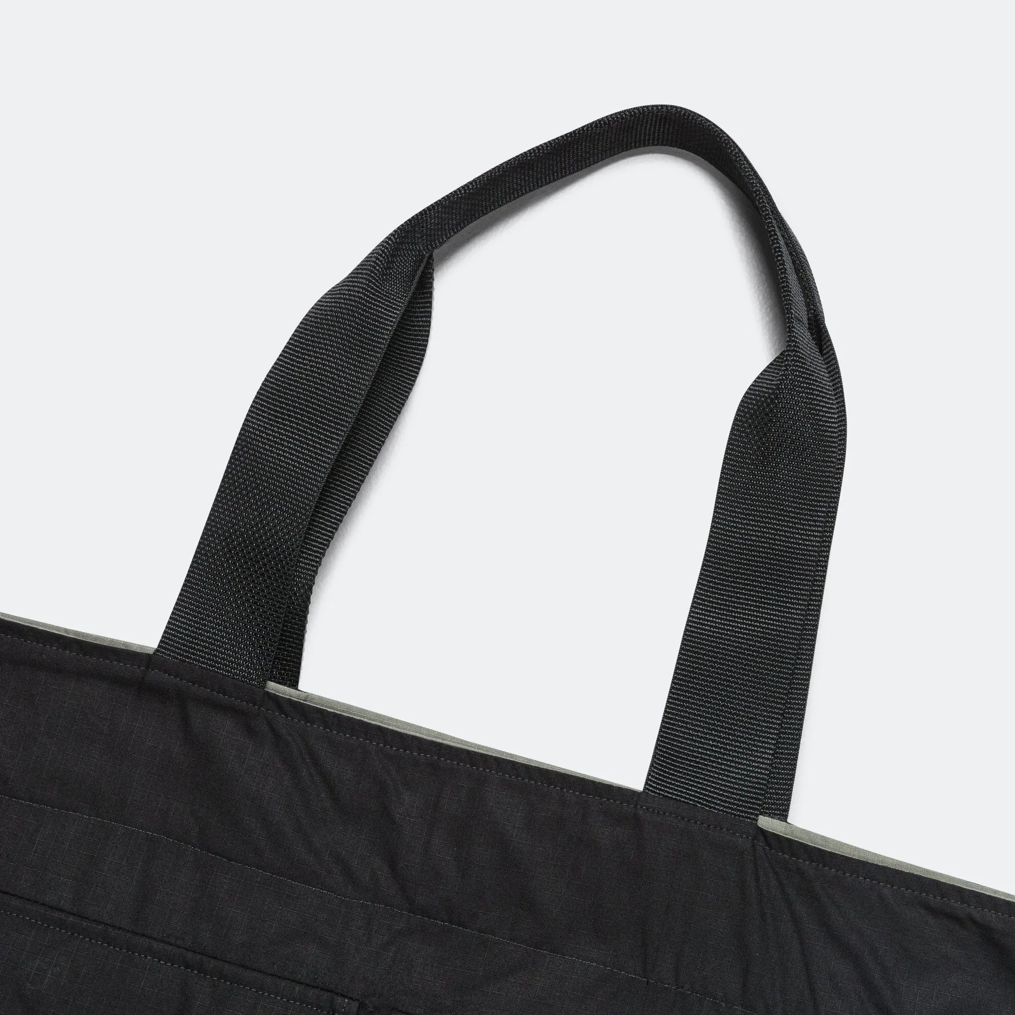 LARGE Tote - Black/Khaki Reversible