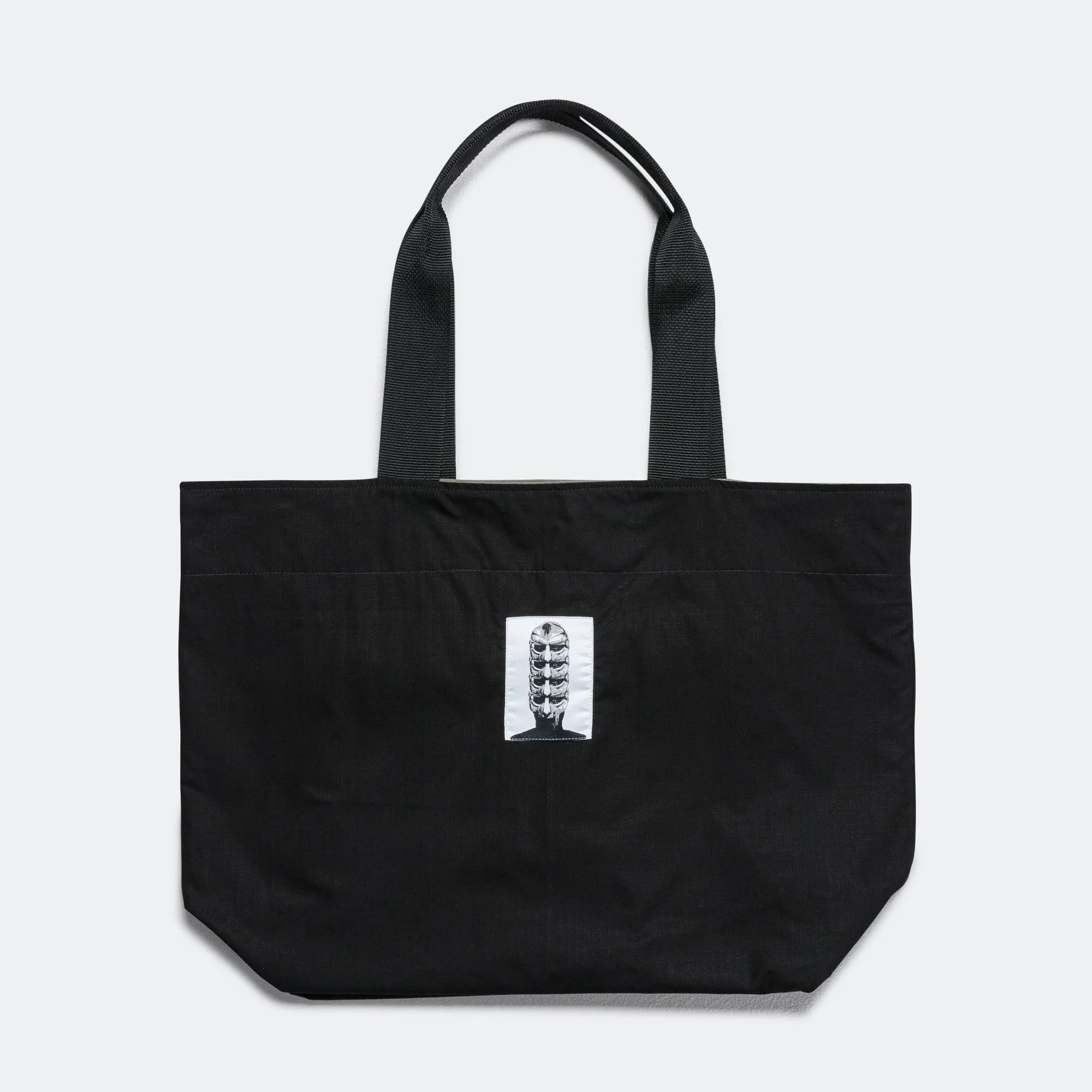 LARGE Tote - Black/Khaki Reversible