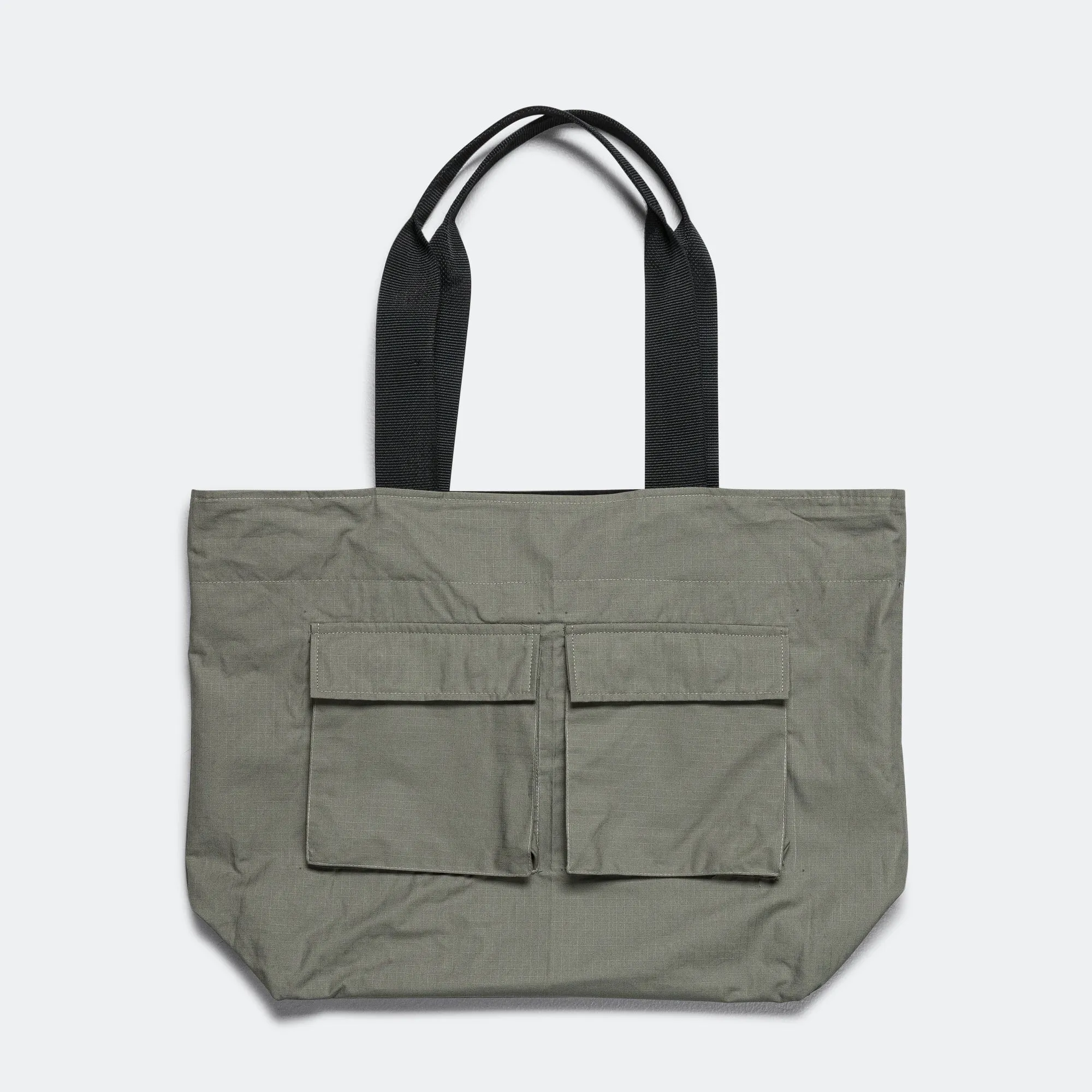 LARGE Tote - Black/Khaki Reversible
