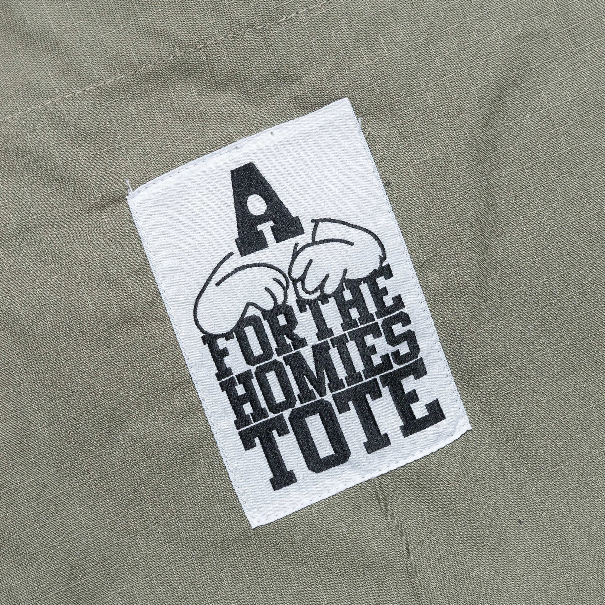 LARGE Tote - Black/Khaki Reversible