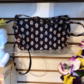 MEDALLION PRINTED ZIPPER TOP QUILTED SMALL CROSSBODY