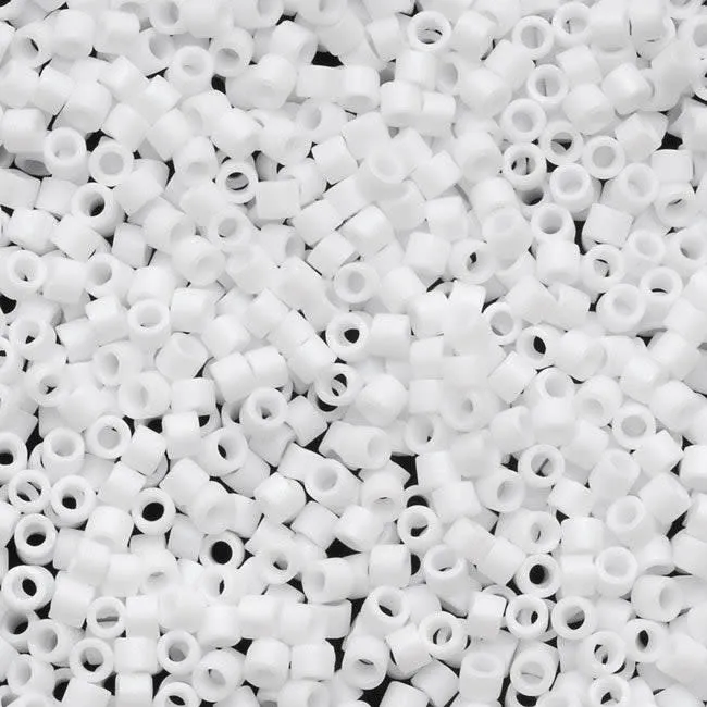 Miyuki Delica 11/0 Seed Bead 'Matte White' DB351 (6.6 Gram Tube)