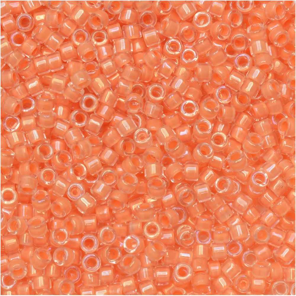 Miyuki Delica Seed Beads, 11/0 Size, #068 Lined Yellow Orange (7.2 Gram Tube)