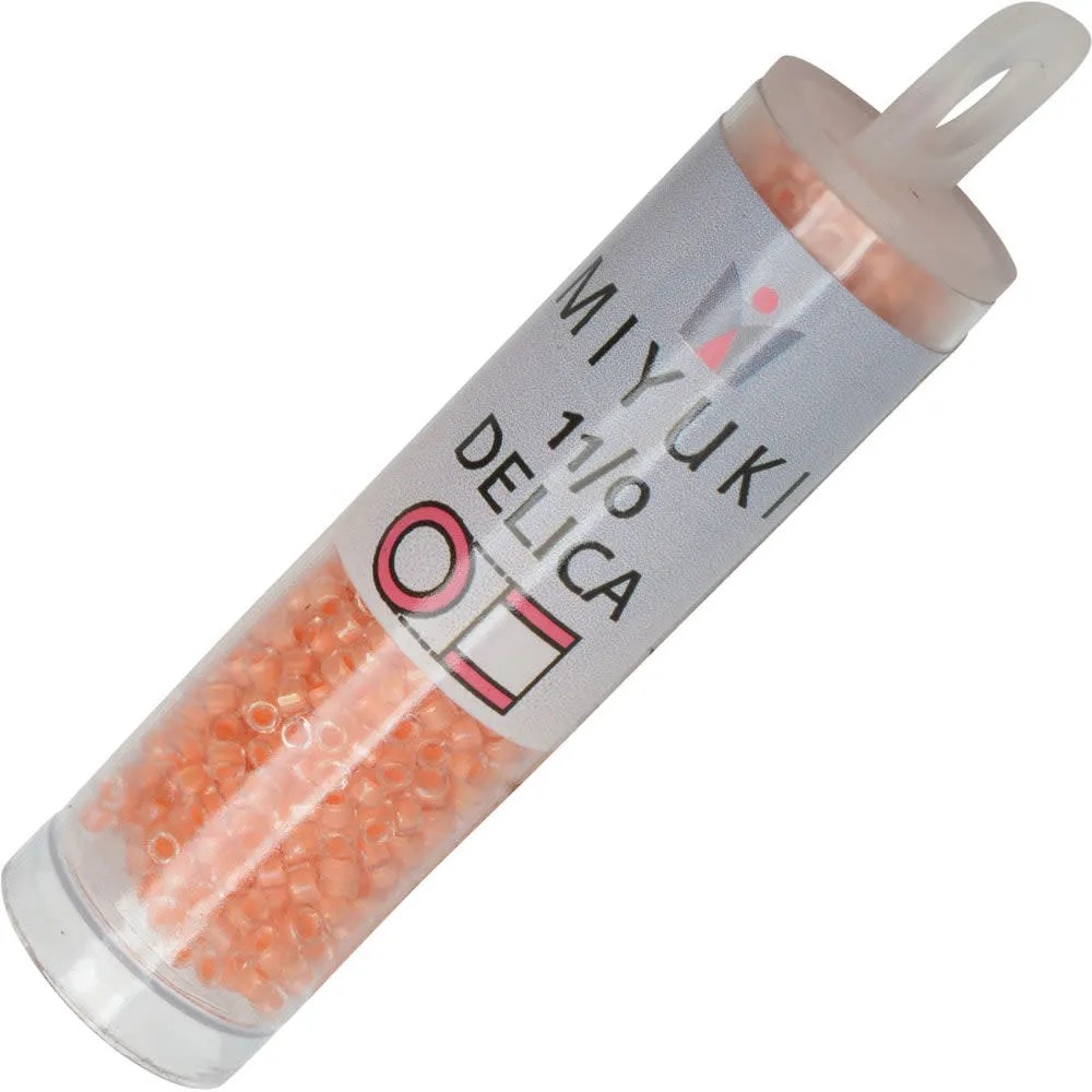 Miyuki Delica Seed Beads, 11/0 Size, #068 Lined Yellow Orange (7.2 Gram Tube)