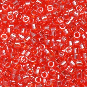 Miyuki Delica Seed Beads, 11/0 Size, #098 Transparent Light Siam Luster (7.2 Gram Tube)