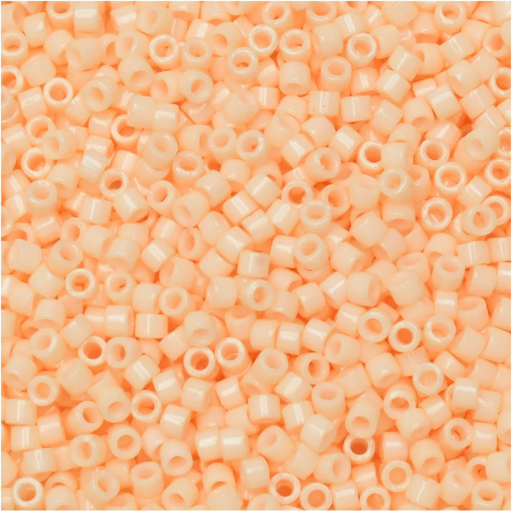 Miyuki Delica Seed Beads, 11/0 Size, #1492 Opaque Light Peach (2.5" Tube)