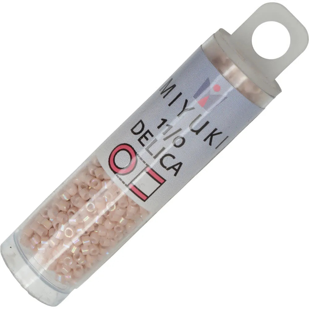 Miyuki Delica Seed Beads, 11/0 Size, #1505 Opaque Pink Champagne (7.2 Gram Tube)