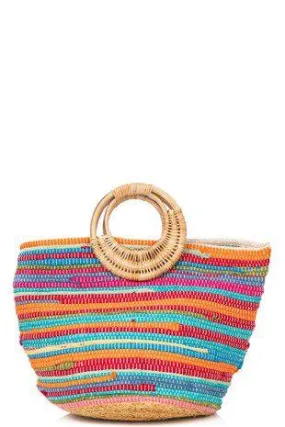 Multi-Colored Woven Tote