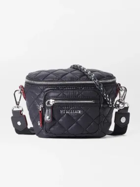 MZ Wallace Micro Crosby Crossbody Sling in Black Oxford