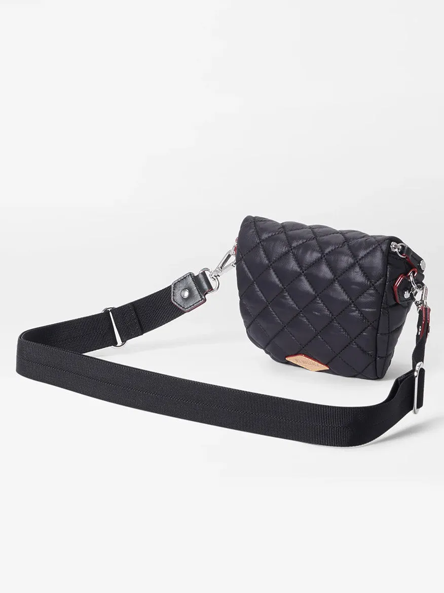 MZ Wallace Micro Crosby Crossbody Sling in Black Oxford