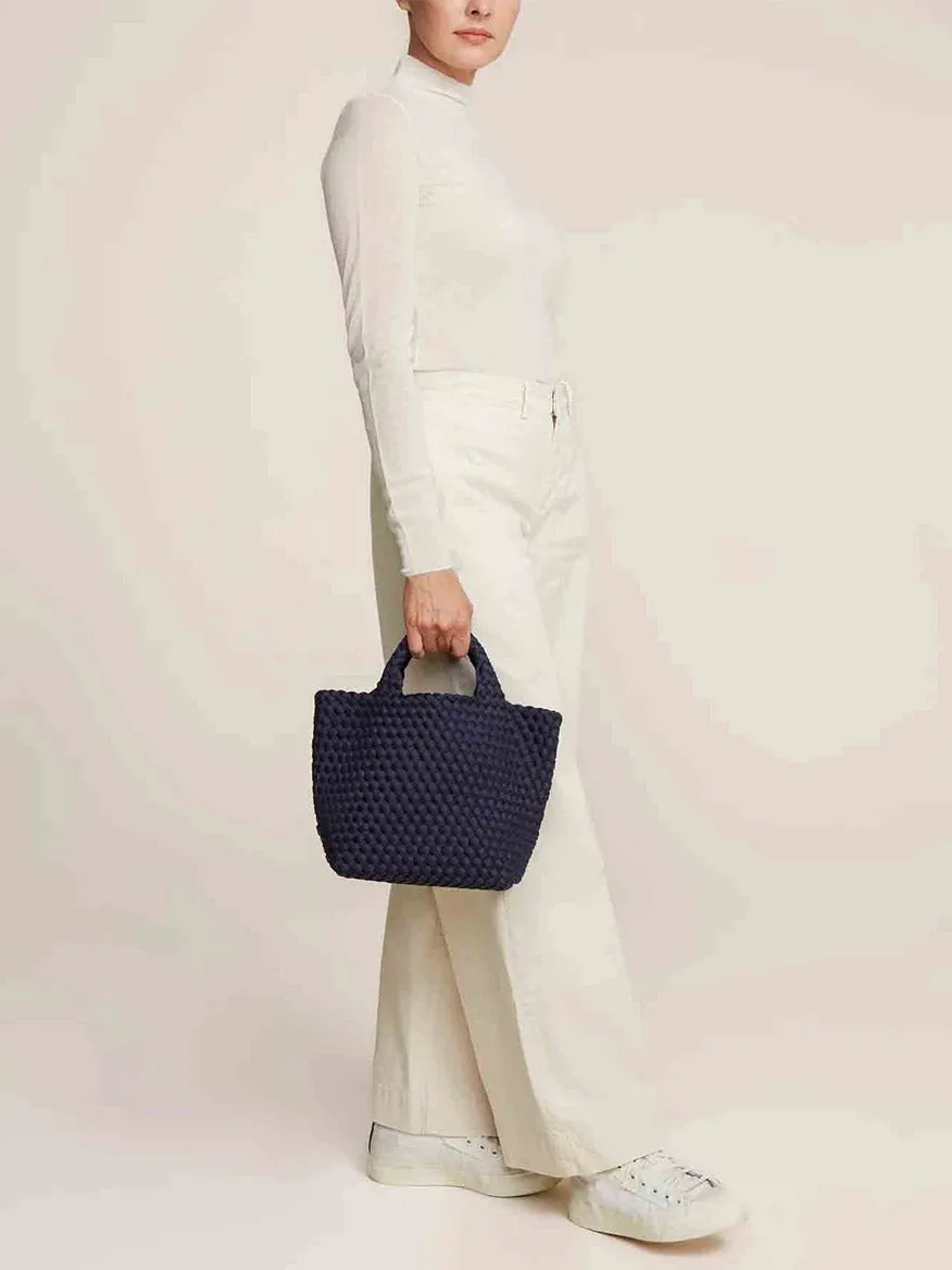 Naghedi St. Barths Small Tote in Solid Ink Blue