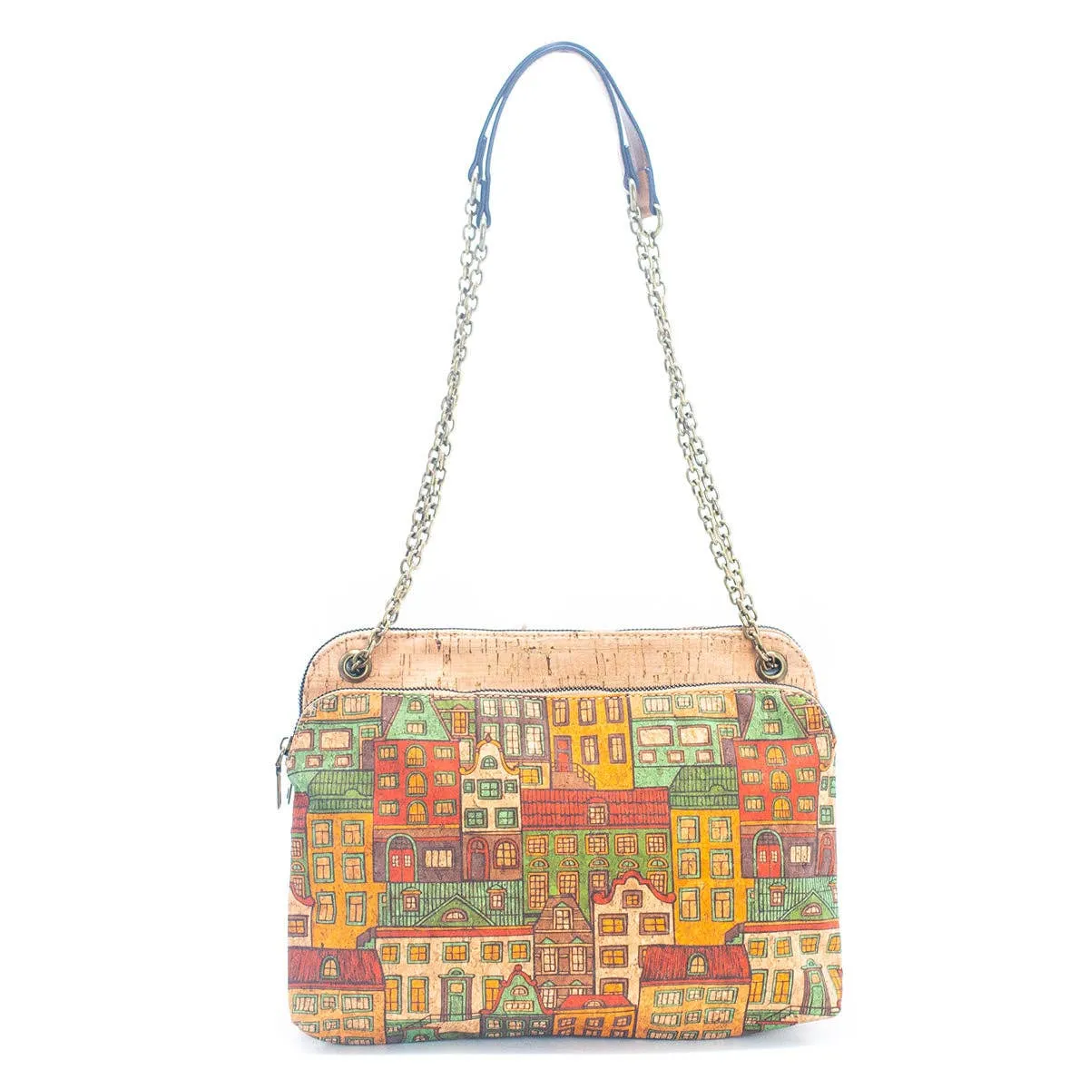 Natural Cork printed pattern women's messenger bag BAGD-346