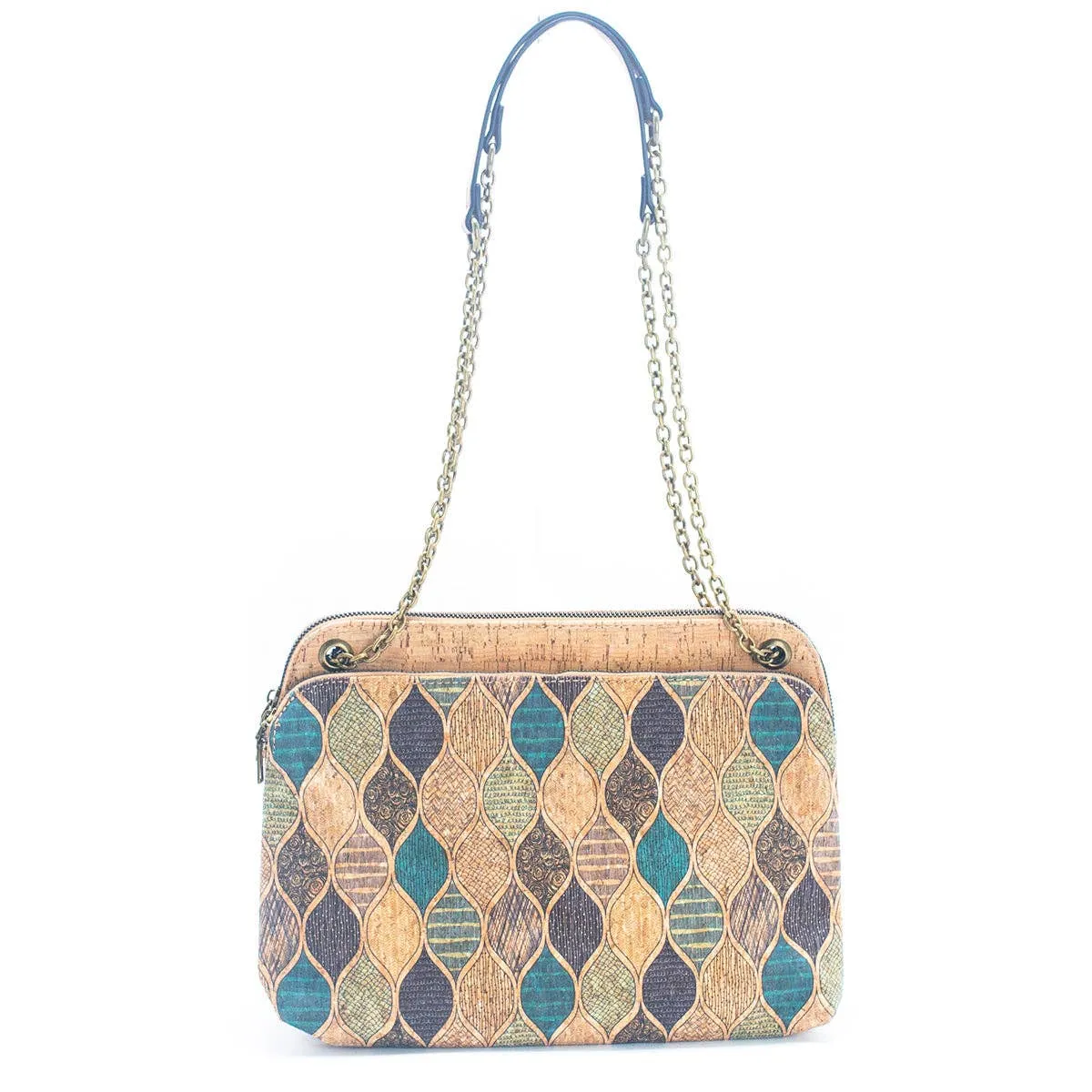 Natural Cork printed pattern women's messenger bag BAGD-346