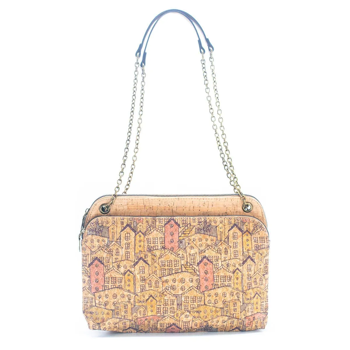 Natural Cork printed pattern women's messenger bag BAGD-346