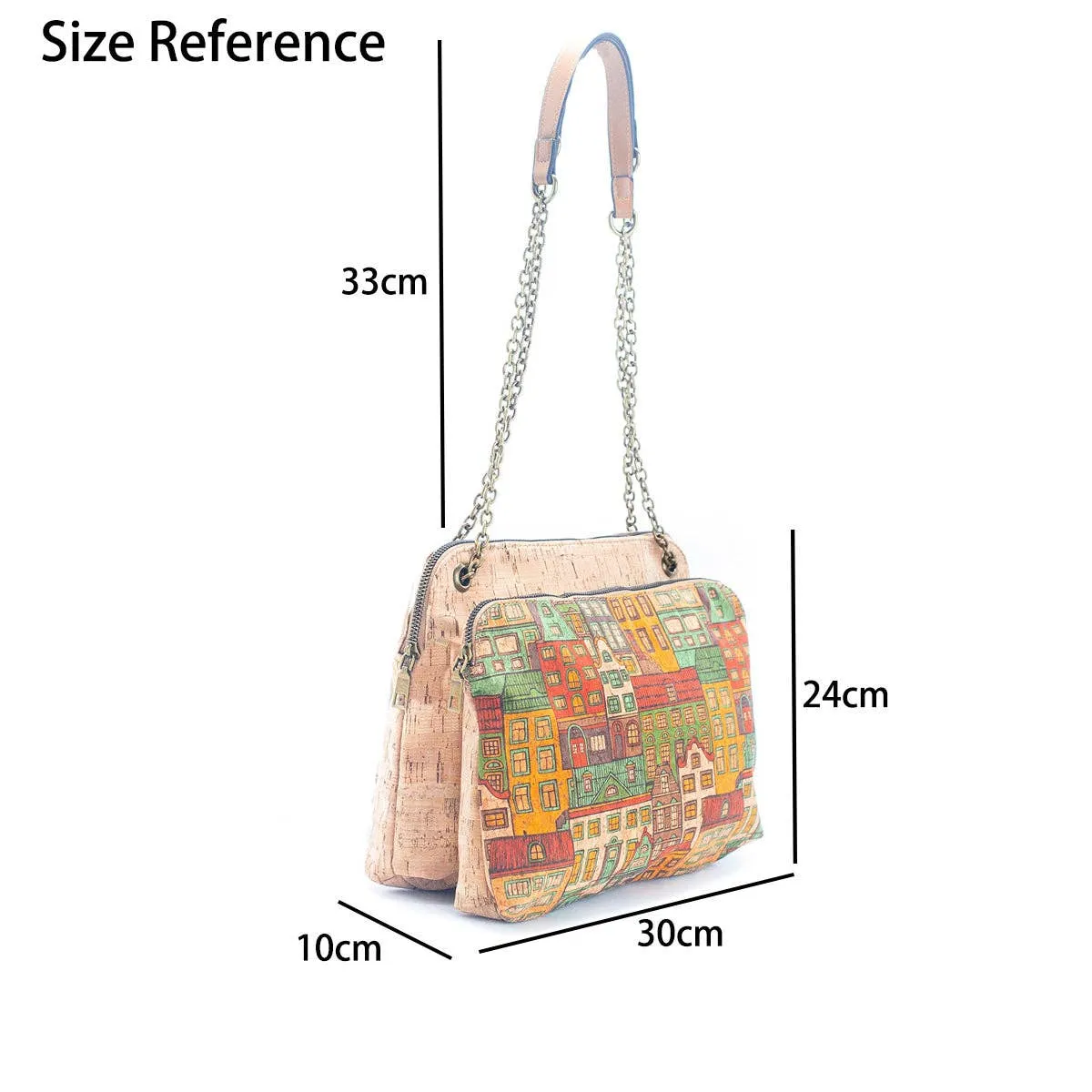 Natural Cork printed pattern women's messenger bag BAGD-346