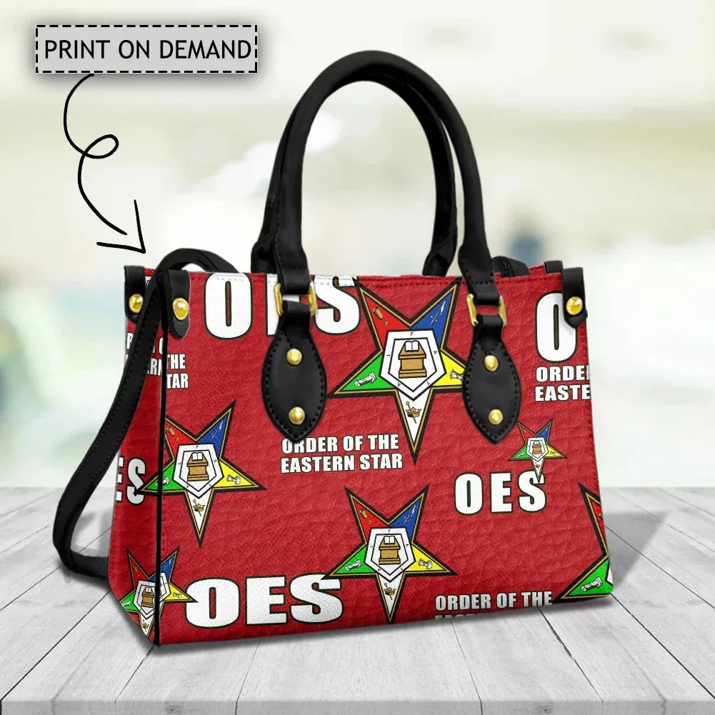 OES Sisterhood Women's Top-Handle Bags Eastern Star Casual Tote Pu Leather Crossbody Bag