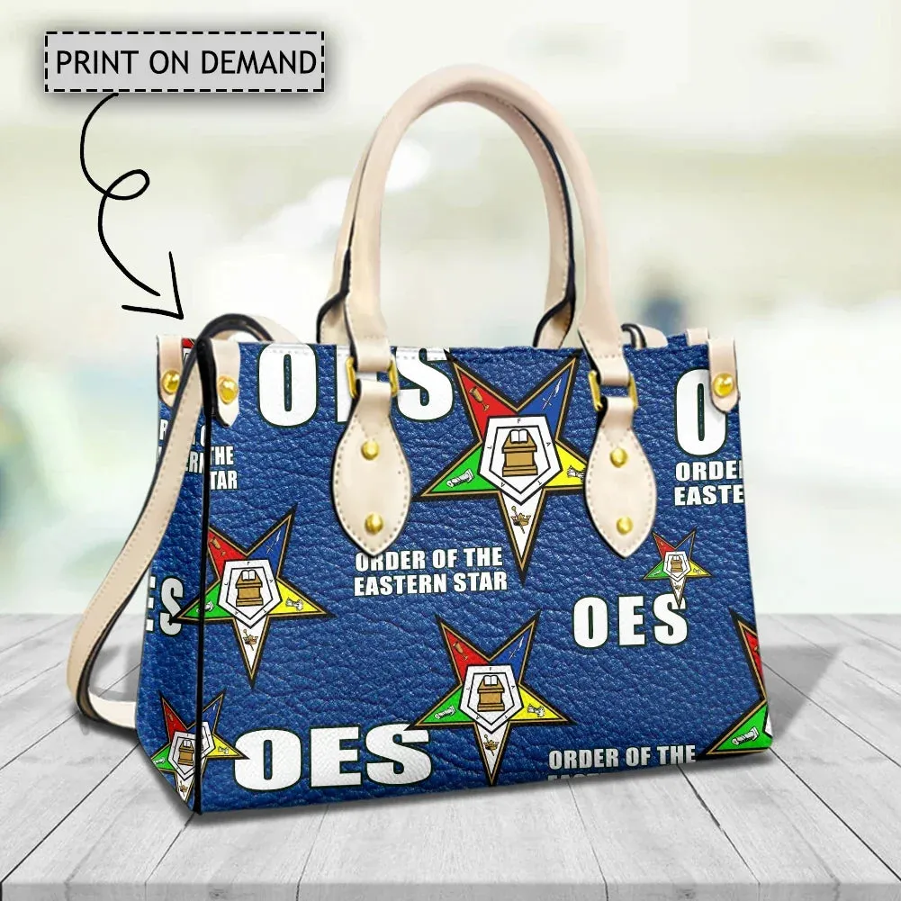 OES Sisterhood Women's Top-Handle Bags Eastern Star Casual Tote Pu Leather Crossbody Bag