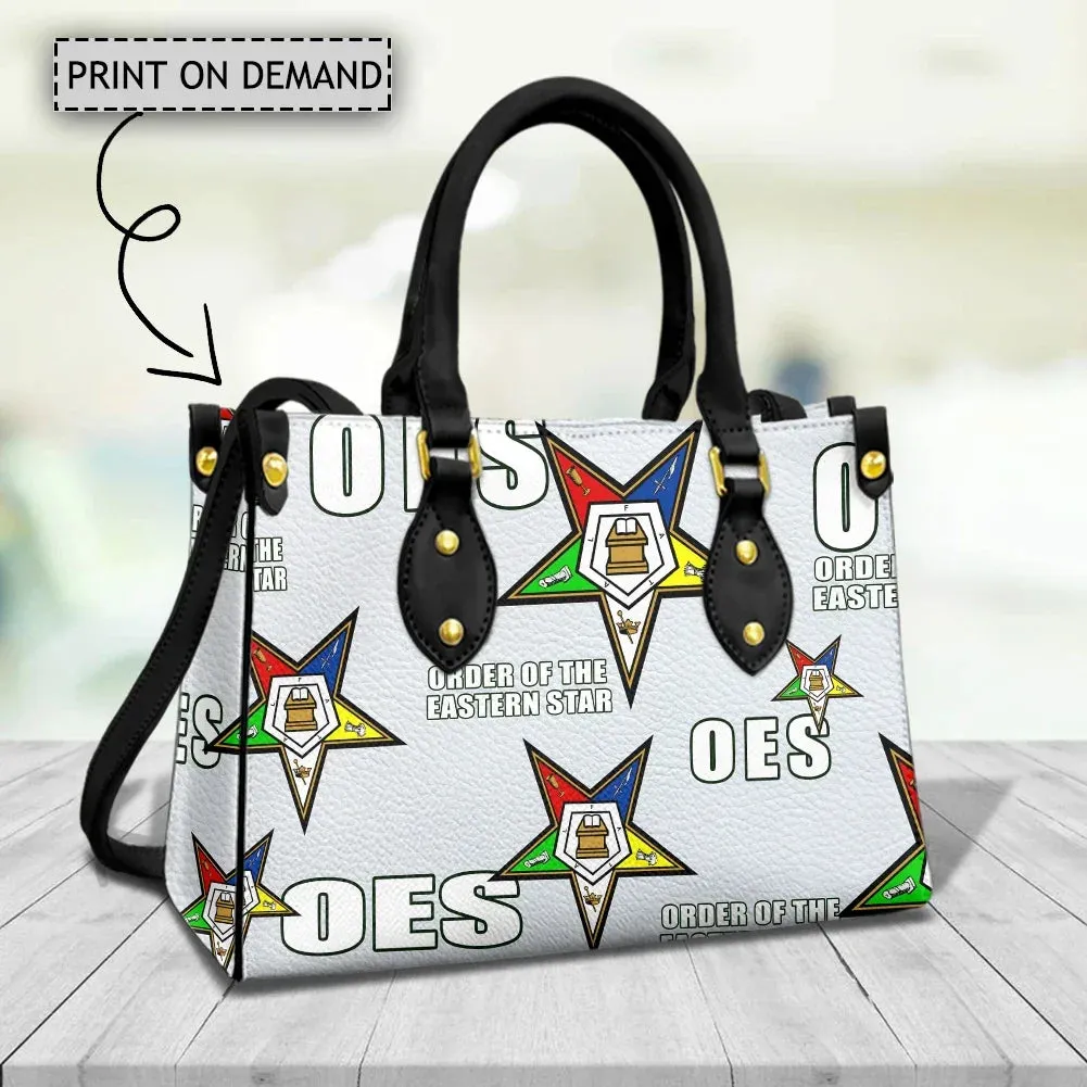 OES Sisterhood Women's Top-Handle Bags Eastern Star Casual Tote Pu Leather Crossbody Bag