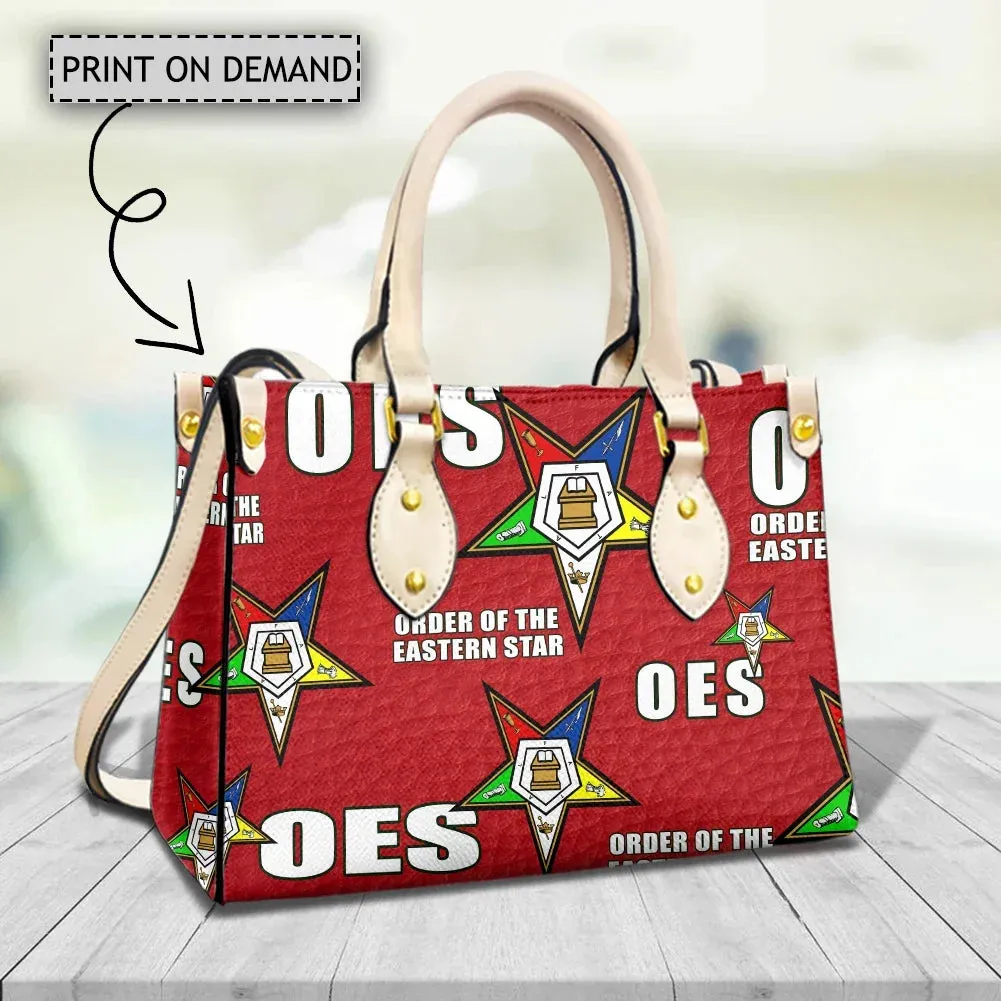 OES Sisterhood Women's Top-Handle Bags Eastern Star Casual Tote Pu Leather Crossbody Bag