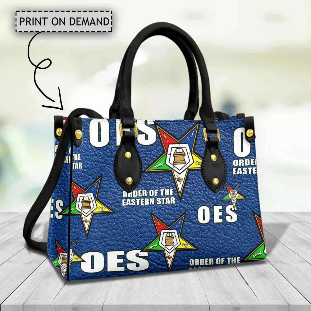 OES Sisterhood Women's Top-Handle Bags Eastern Star Casual Tote Pu Leather Crossbody Bag