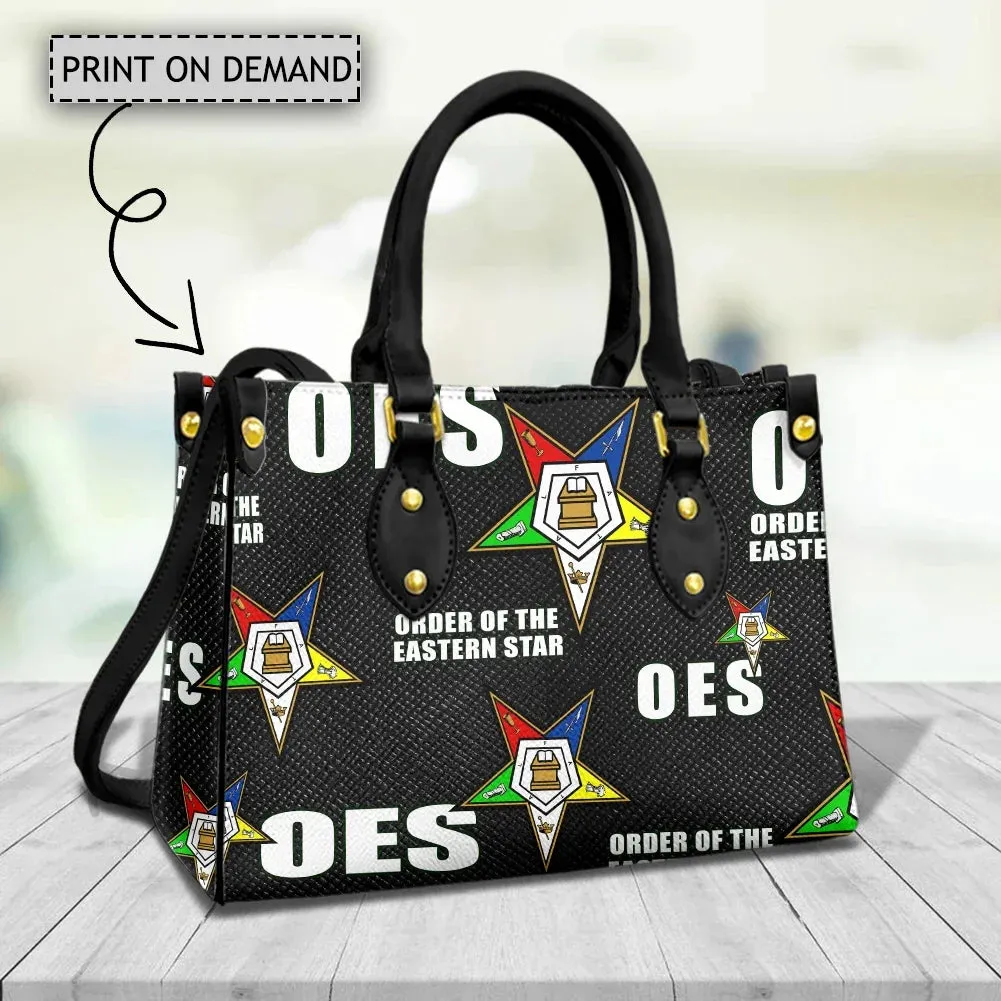 OES Sisterhood Women's Top-Handle Bags Eastern Star Casual Tote Pu Leather Crossbody Bag
