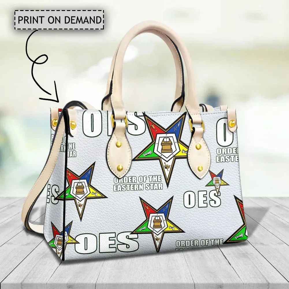 OES Sisterhood Women's Top-Handle Bags Eastern Star Casual Tote Pu Leather Crossbody Bag