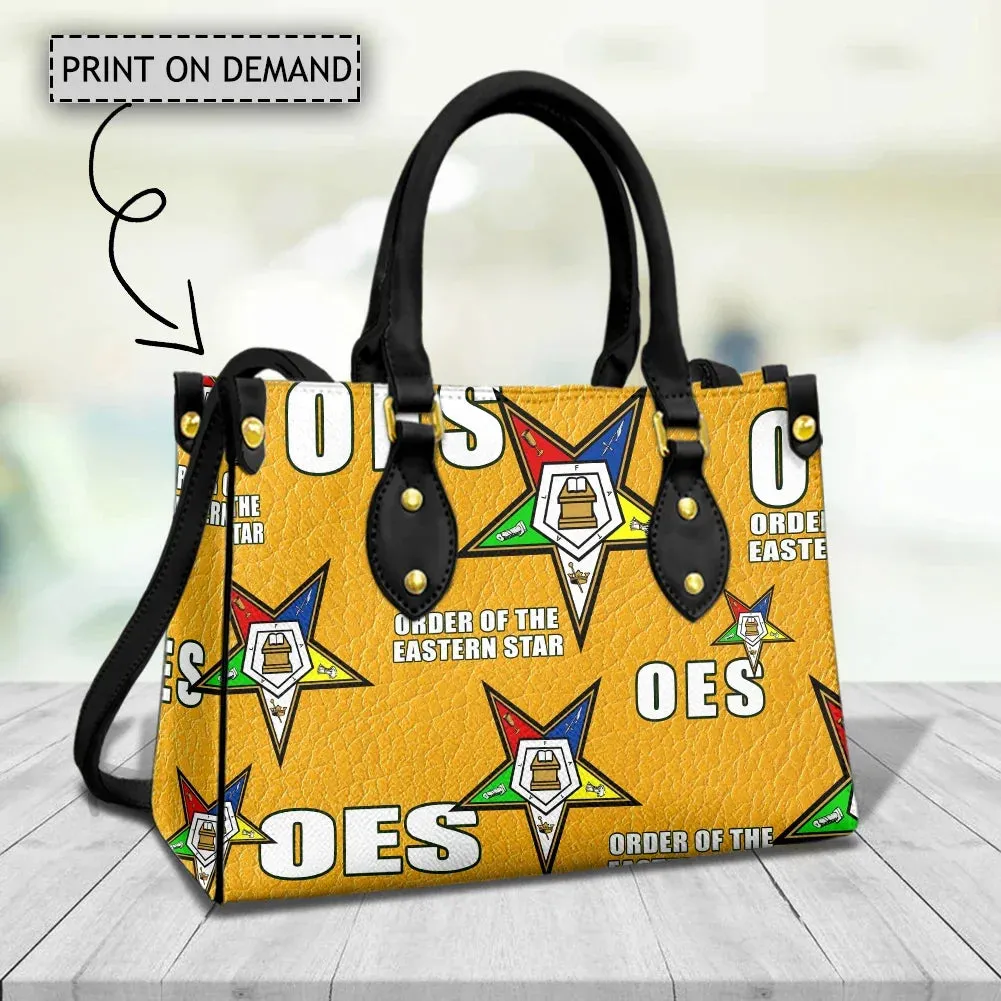 OES Sisterhood Women's Top-Handle Bags Eastern Star Casual Tote Pu Leather Crossbody Bag