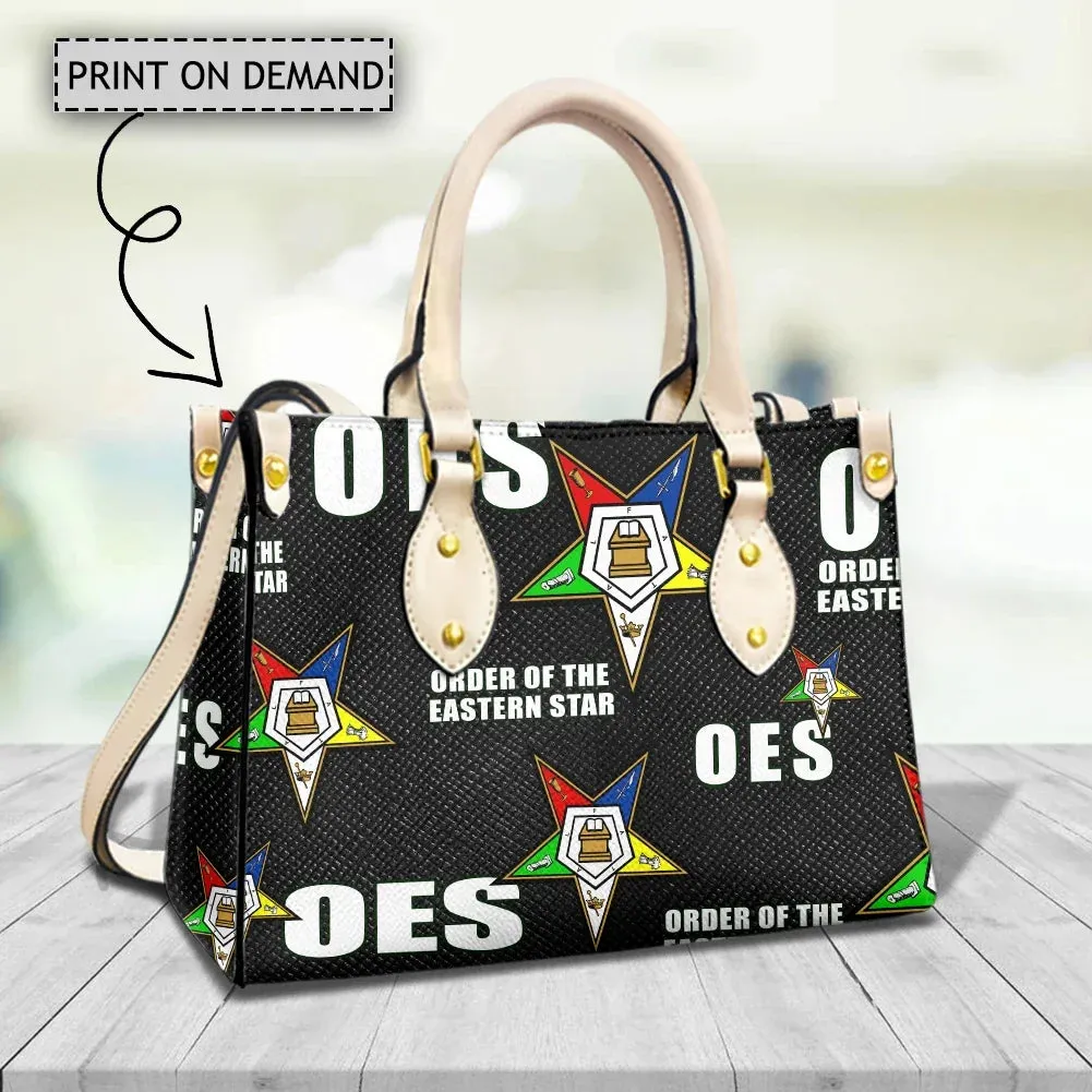 OES Sisterhood Women's Top-Handle Bags Eastern Star Casual Tote Pu Leather Crossbody Bag