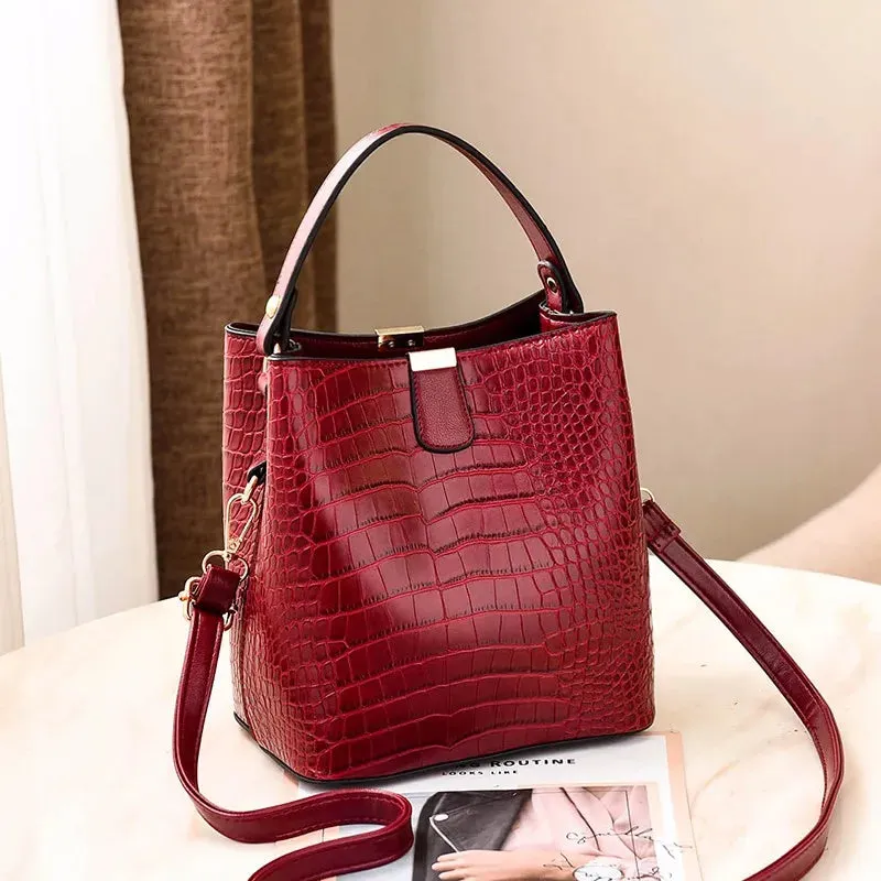 Shoulder Bags Crossbody Women Bags Messenger Lady Alligator Pattern Bucket Handbags