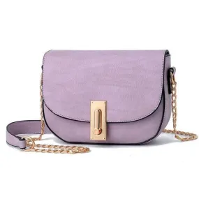 Women Faux-Leather Saddle Tote Messenger Handbag with Magnetic Flap Closure