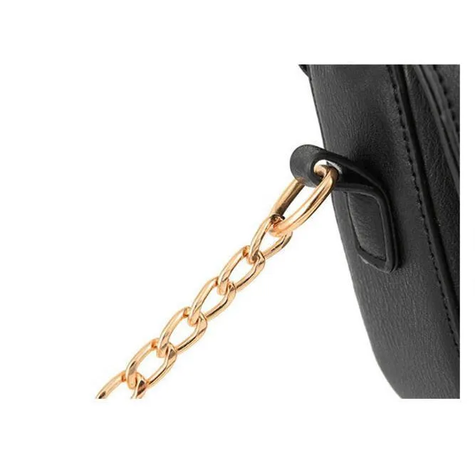 Women Faux-Leather Saddle Tote Messenger Handbag with Magnetic Flap Closure