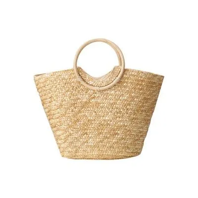 Women's Handbag Summer Beach Tote Bag Handmade Woven Natural Straw Large Capacity